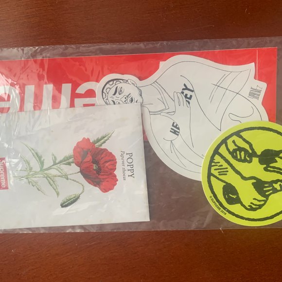 NEW Supreme SS18 Sticker Pack: SEALED Poppy Seeds, Molotov, Prodigy, Red, decals - Picture 2 of 6